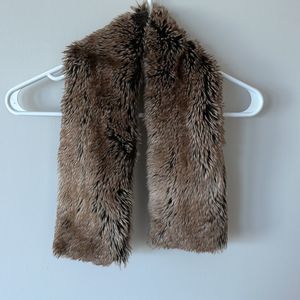 faux fur collar scarf